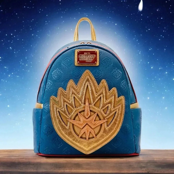 LOUNGEFLY GUARDIANS OF THE GALAXY VOL. 3 RAVAGER BADGE MINI BACKPACK NWT - Picture 1 of 7